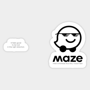 Maze-Waze Logo Spoof (journal version) Sticker